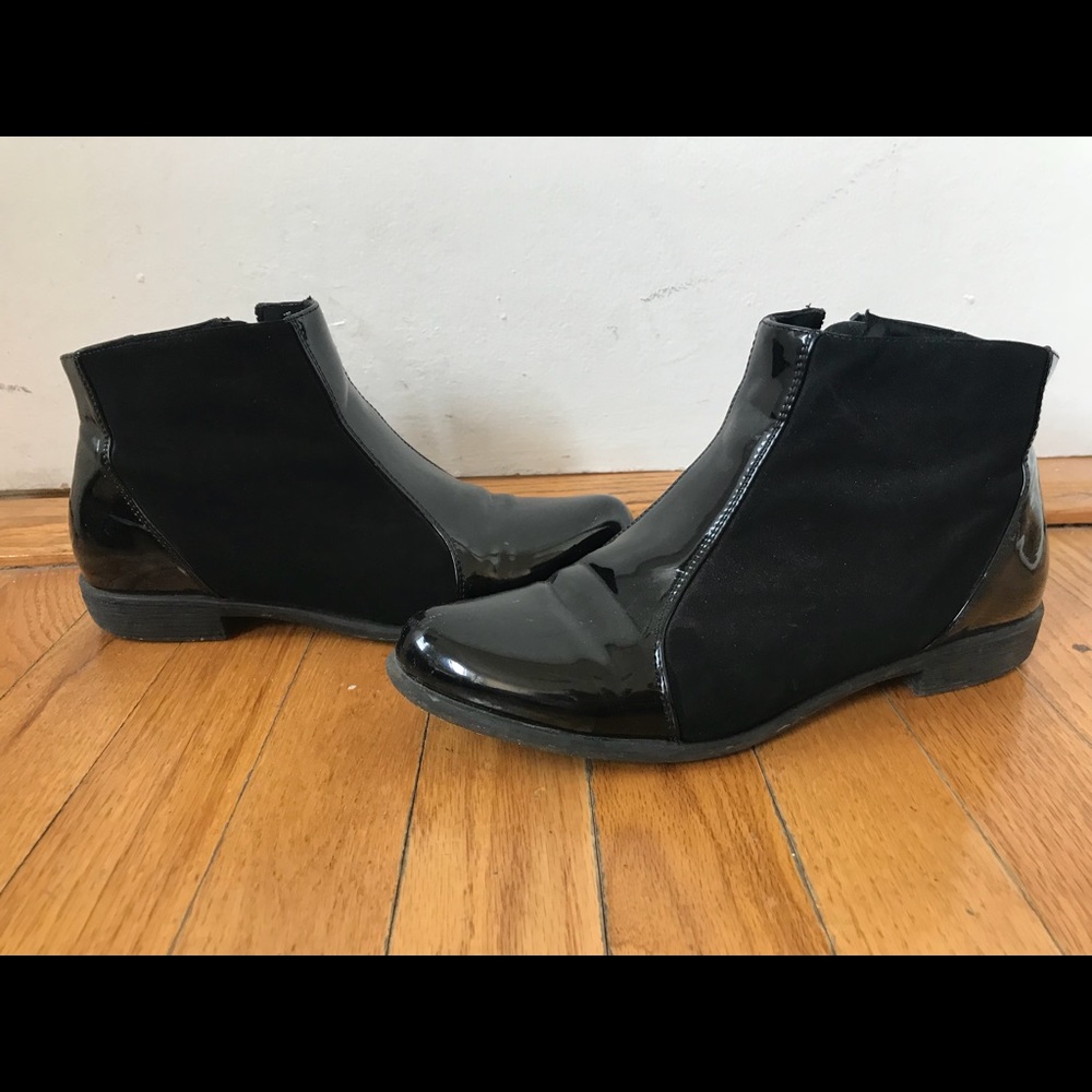 Patent Leather bootie- size 8